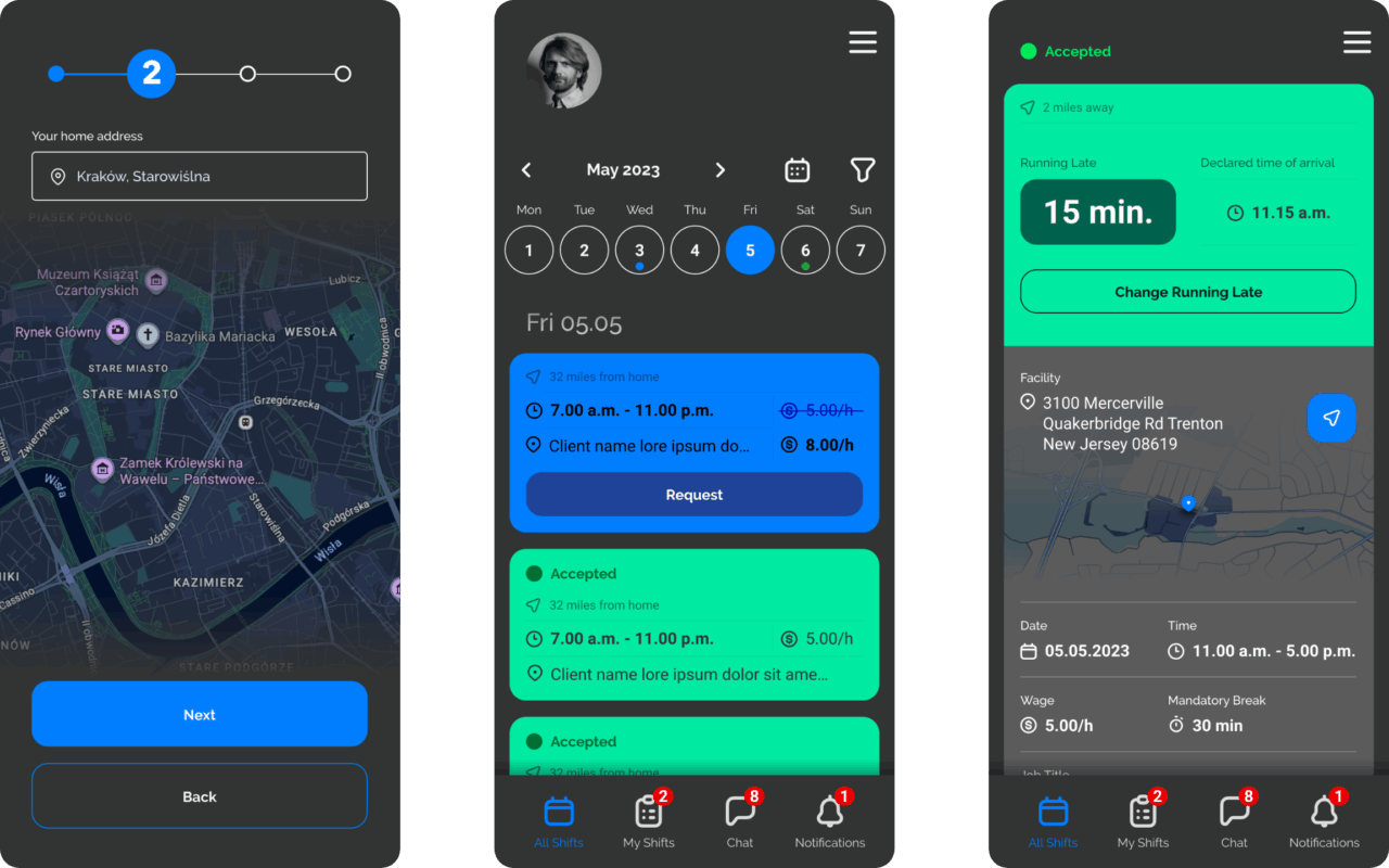 projektowanie interface sweet lava